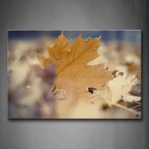 Yellow Fallen Maple Leafs Portrait Wall Art Painting The Picture Print On Canvas Botanical Pictures For Home Decor Decoration Gift 