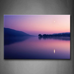 Wide And Peaceful Lake At Dusk  Wall Art Painting The Picture Print On Canvas Landscape Pictures For Home Decor Decoration Gift 
