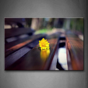 Yellow Flowers On Wooden Bench Wall Art Painting Pictures Print On Canvas Art The Picture For Home Modern Decoration 