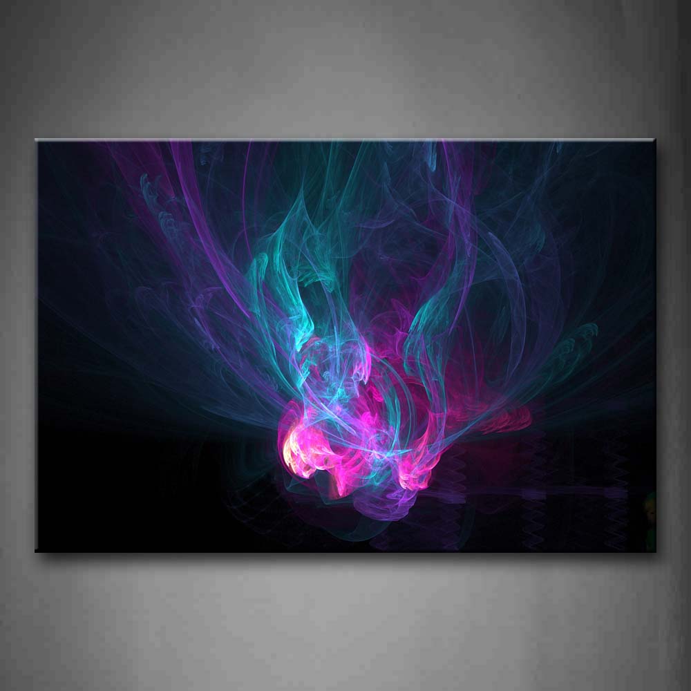 Artistic Pink Blue Like Smoke Wall Art Painting The Picture Print On Canvas Abstract Pictures For Home Decor Decoration Gift 