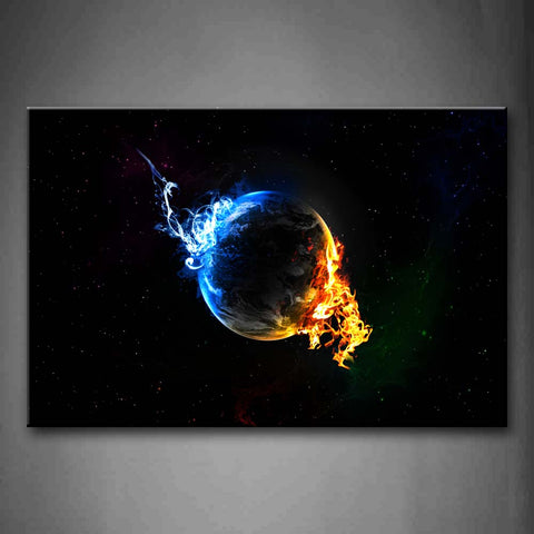 Abstract Earth Yellow Blue Space Wall Art Painting The Picture Print On Canvas Abstract Pictures For Home Decor Decoration Gift 