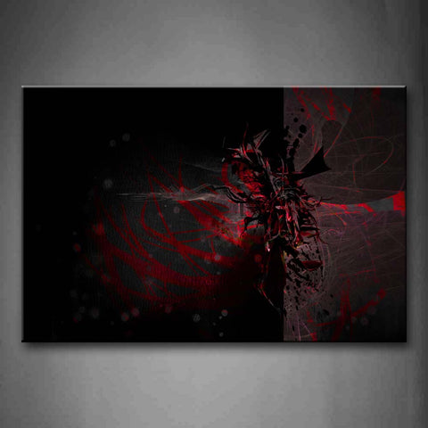 Digital Art Red Black Wall Art Painting The Picture Print On Canvas Abstract Pictures For Home Decor Decoration Gift 