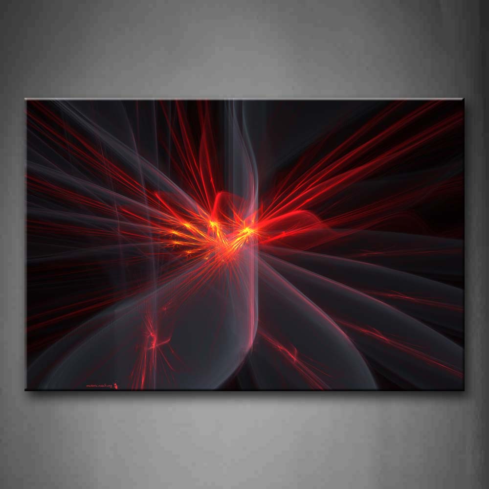 Fractal Red Gray Abstract Wall Art Painting The Picture Print On Canvas Abstract Pictures For Home Decor Decoration Gift 