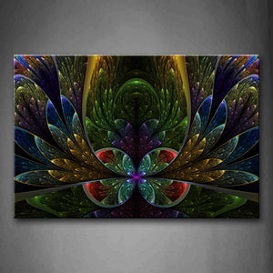 Fractal Abstract Like Flower Colorful Wall Art Painting The Picture Print On Canvas Abstract Pictures For Home Decor Decoration Gift 