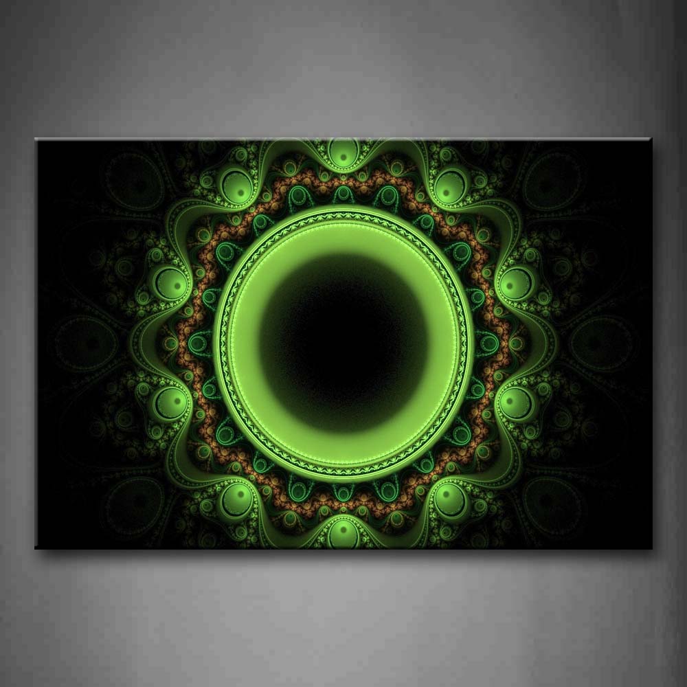 Fractal With Green Ring Abstract Wall Art Painting The Picture Print On Canvas Abstract Pictures For Home Decor Decoration Gift 