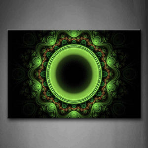 Fractal With Green Ring Abstract Wall Art Painting The Picture Print On Canvas Abstract Pictures For Home Decor Decoration Gift 