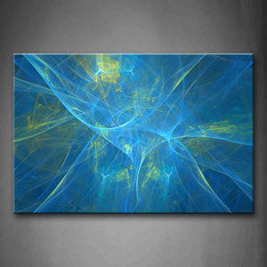 Blue And Yellow Wave Wall Art Painting Pictures Print On Canvas Abstract The Picture For Home Modern Decoration 