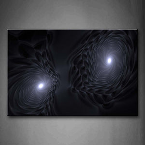 Black With Blue Light Spiral Wall Art Painting The Picture Print On Canvas Abstract Pictures For Home Decor Decoration Gift 