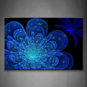 Fractal Blue Flower Pattern Wall Art Painting The Picture Print On Canvas Abstract Pictures For Home Decor Decoration Gift 