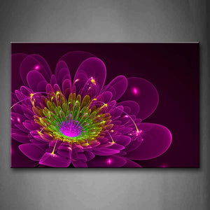 Artistic Purple Flower  Wall Art Painting The Picture Print On Canvas Abstract Pictures For Home Decor Decoration Gift 