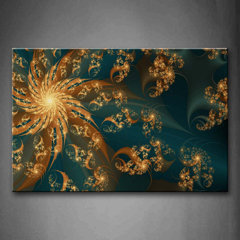 Fractal Brown Pattern Wall Art Painting Pictures Print On Canvas Abstract The Picture For Home Modern Decoration 