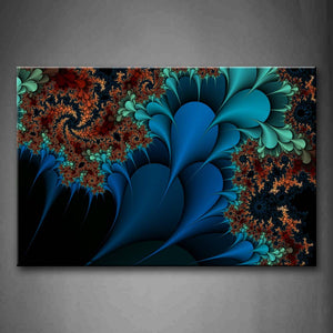 Fractal Green Blue Brown Abstract Wall Art Painting Pictures Print On Canvas Abstract The Picture For Home Modern Decoration 