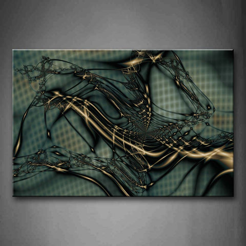 Abstract Reticular Black Blue Wall Art Painting Pictures Print On Canvas Abstract The Picture For Home Modern Decoration 