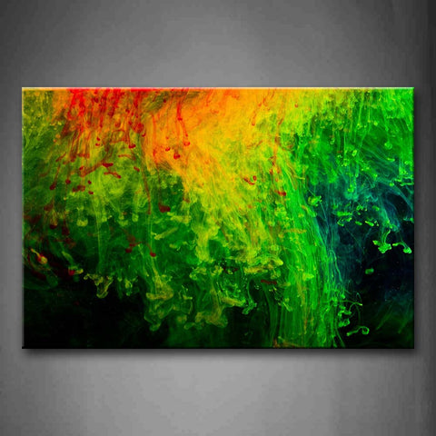 Colorful Artistic Red And Green Abstract Wall Art Painting Pictures Print On Canvas Abstract The Picture For Home Modern Decoration 