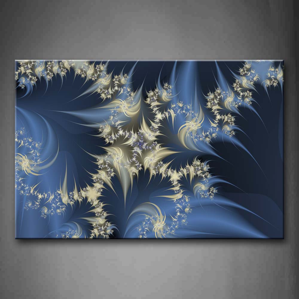 Fractal Blue Black White Abstract Wall Art Painting Pictures Print On Canvas Abstract The Picture For Home Modern Decoration 