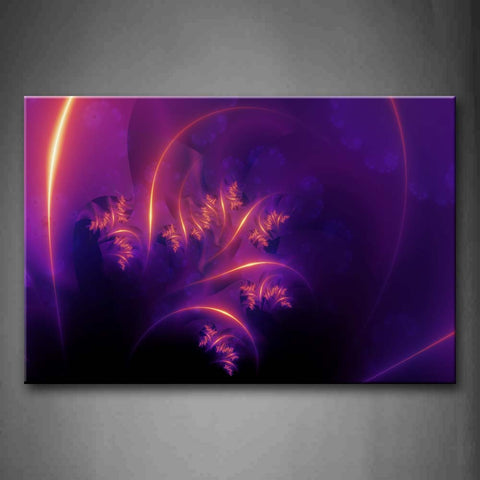 Fractal Abstract Purple Blue Yellow Wall Art Painting Pictures Print On Canvas Abstract The Picture For Home Modern Decoration 