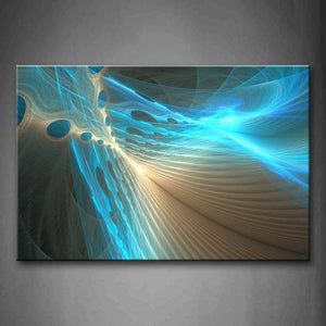 Fractal Abstract Blue Gray Cave Wall Art Painting Pictures Print On Canvas Abstract The Picture For Home Modern Decoration 