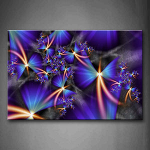 Artistic Light Lines Blue Sector Wall Art Painting Pictures Print On Canvas Abstract The Picture For Home Modern Decoration 