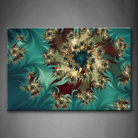 Abstract Blue Red Like Flower Wall Art Painting Pictures Print On Canvas Abstract The Picture For Home Modern Decoration 