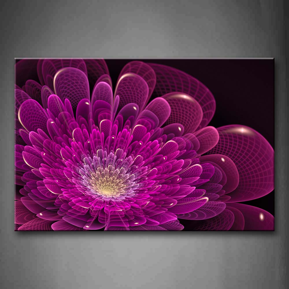 Fractal Pink Flower Pattern Wall Art Painting The Picture Print On Canvas Abstract Pictures For Home Decor Decoration Gift 