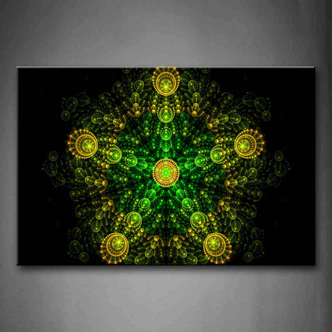 Fractal Green Pattern  Wall Art Painting The Picture Print On Canvas Abstract Pictures For Home Decor Decoration Gift 