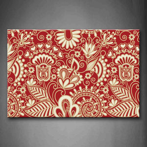 Pattern Red Paper-Cut Pattern Wall Art Painting Pictures Print On Canvas Abstract The Picture For Home Modern Decoration 