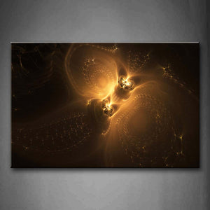 Abstract Yellow Dark Wall Art Painting Pictures Print On Canvas Abstract The Picture For Home Modern Decoration 