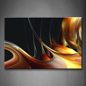 Digital Art Abstract Yellow Black Wall Art Painting The Picture Print On Canvas Abstract Pictures For Home Decor Decoration Gift 