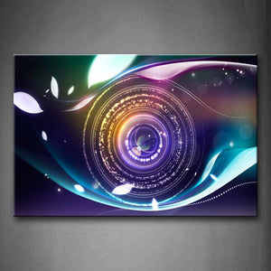 Abstract Blue Circles Like Camera Lens Wall Art Painting Pictures Print On Canvas Abstract The Picture For Home Modern Decoration 