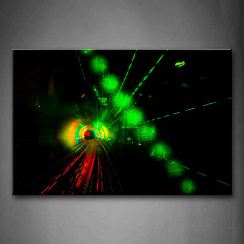 Light Like Tunnel And Road Green Red Wall Art Painting Pictures Print On Canvas Abstract The Picture For Home Modern Decoration 