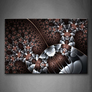 Fractal Abstract Pink White Like Many Small Flowers Wall Art Painting The Picture Print On Canvas Abstract Pictures For Home Decor Decoration Gift 