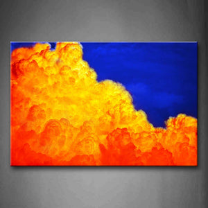 Yellow And Blue Clouds Wall Art Painting The Picture Print On Canvas Abstract Pictures For Home Decor Decoration Gift 
