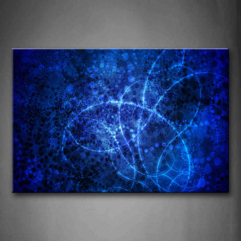 Artistic Blue Circles Lines Wall Art Painting The Picture Print On Canvas Abstract Pictures For Home Decor Decoration Gift 