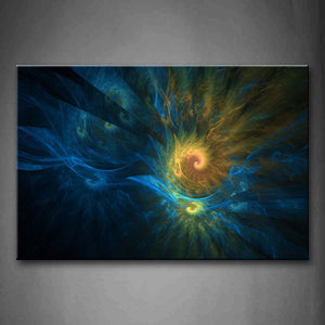 Abstract Blue Yellow Like Smoke Wall Art Painting The Picture Print On Canvas Abstract Pictures For Home Decor Decoration Gift 