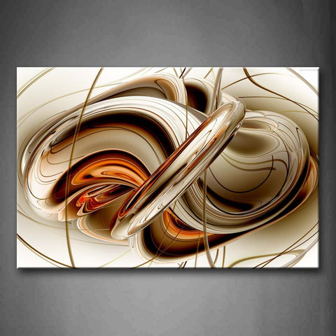 Abstract Brown White Lines Wall Art Painting The Picture Print On Canvas Abstract Pictures For Home Decor Decoration Gift 