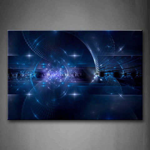 Artistic Blue Shiny Dots Wall Art Painting The Picture Print On Canvas Abstract Pictures For Home Decor Decoration Gift 