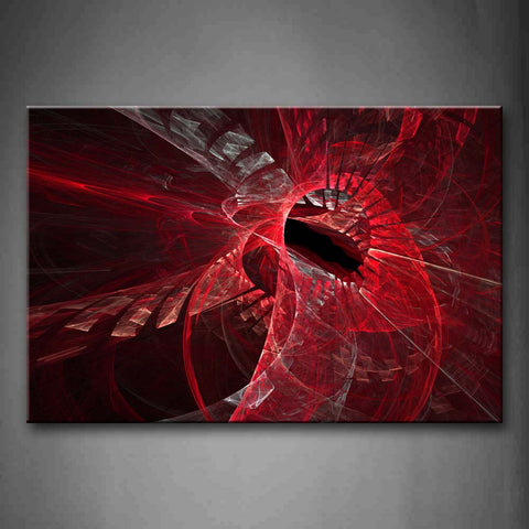 Abstract Red Cave Lines Wall Art Painting The Picture Print On Canvas Abstract Pictures For Home Decor Decoration Gift 