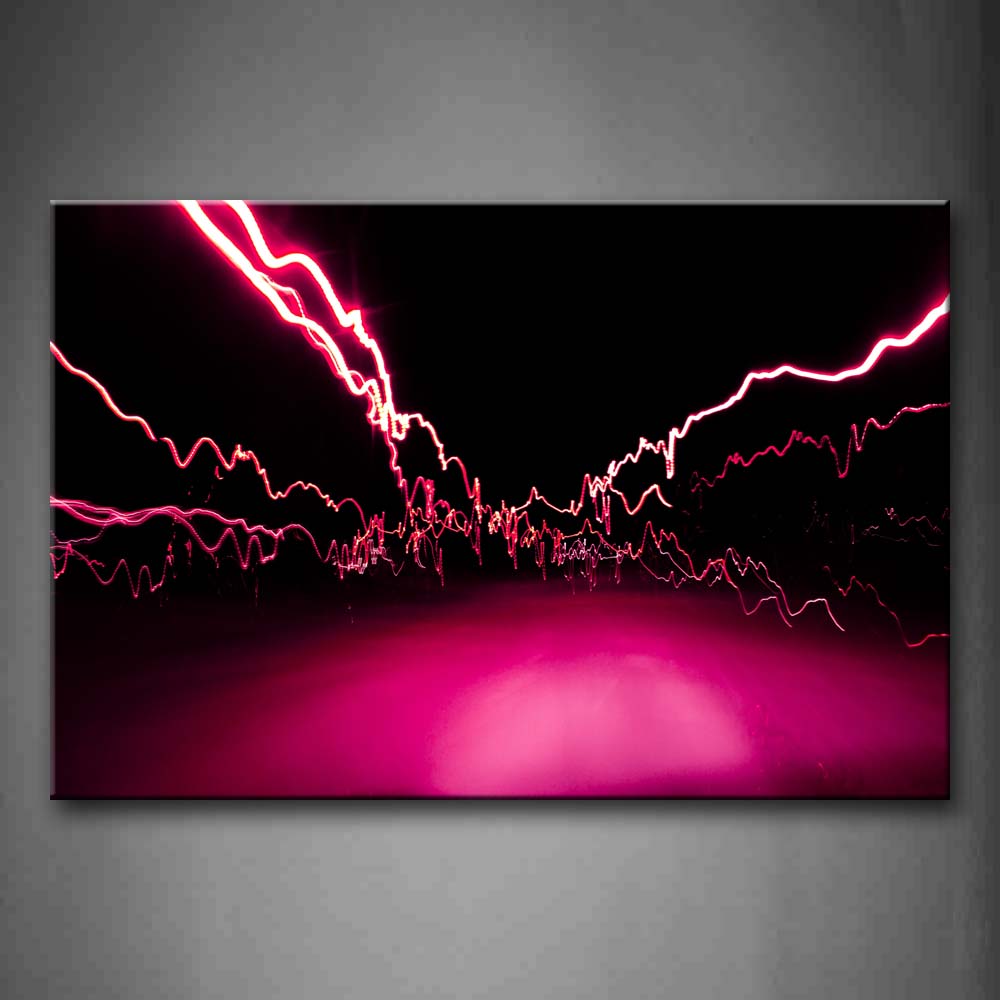 Abstract Pink Wave Lines Wall Art Painting The Picture Print On Canvas Abstract Pictures For Home Decor Decoration Gift 