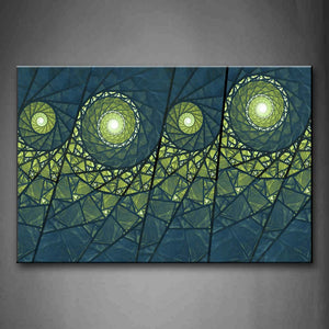 Fractal Spiral Green Blue Wall Art Painting The Picture Print On Canvas Abstract Pictures For Home Decor Decoration Gift 