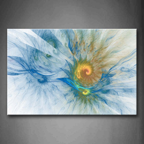 Fractal Blue Yellow Like A Hole Wall Art Painting Pictures Print On Canvas Abstract The Picture For Home Modern Decoration 