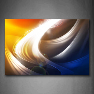 Abstract Yellow Blue Gray Wall Art Painting Pictures Print On Canvas Abstract The Picture For Home Modern Decoration 