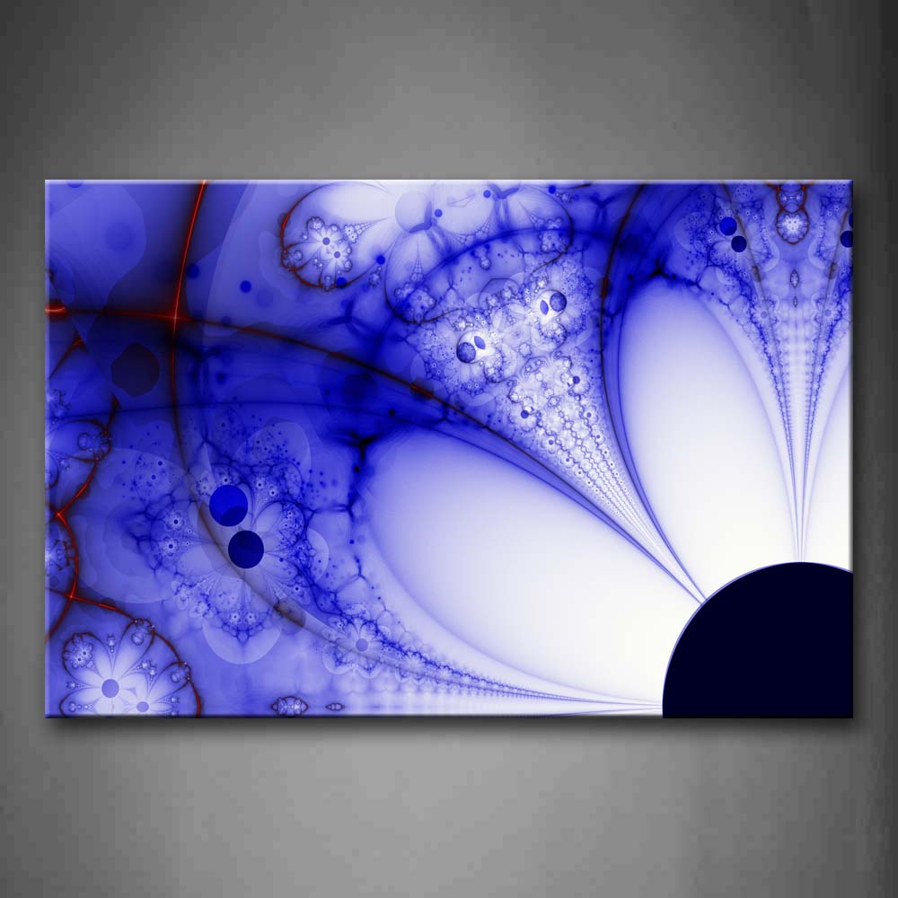 Abstract Blue White Like Flower Wall Art Painting The Picture Print On Canvas Abstract Pictures For Home Decor Decoration Gift 