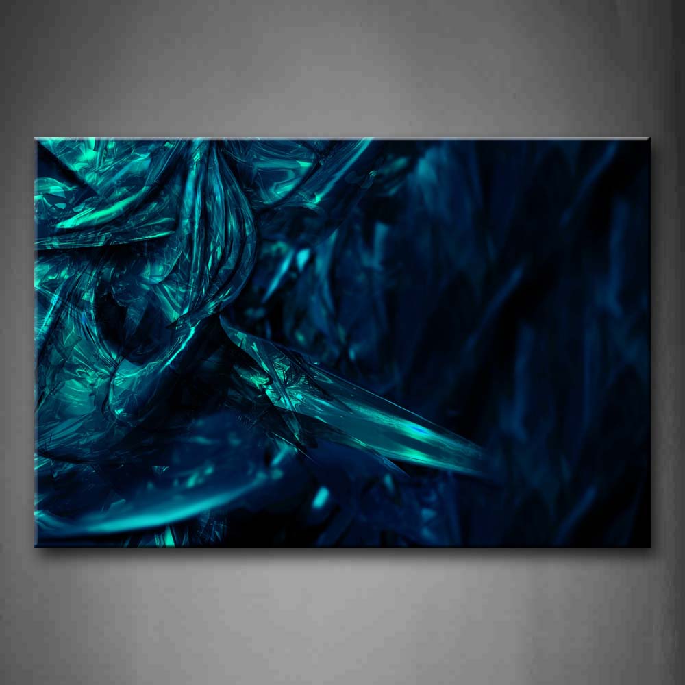 Fractal Abstract Dark Blue Wall Art Painting Pictures Print On Canvas Abstract The Picture For Home Modern Decoration 