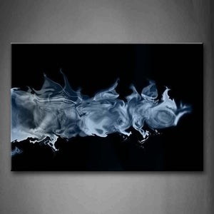 Gray Smoke Black Background Wall Art Painting The Picture Print On Canvas Abstract Pictures For Home Decor Decoration Gift 