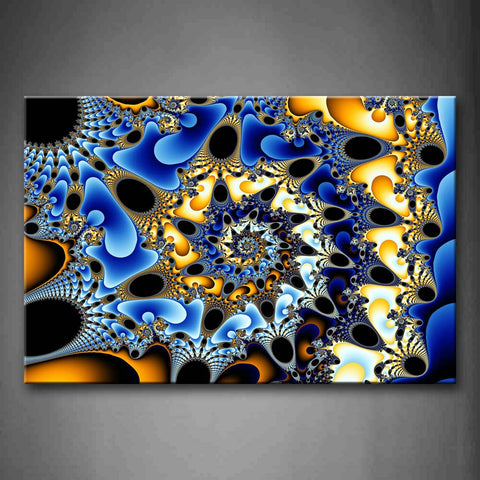 Fractal Abrstact Blue Like Hole Wall Art Painting The Picture Print On Canvas Abstract Pictures For Home Decor Decoration Gift 