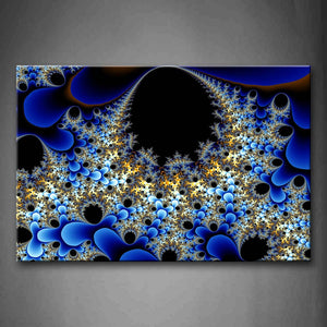 Fractal Abstract Blue Black Wall Art Painting Pictures Print On Canvas Abstract The Picture For Home Modern Decoration 