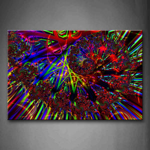 Fractal Colorful Lines Wall Art Painting The Picture Print On Canvas Abstract Pictures For Home Decor Decoration Gift 