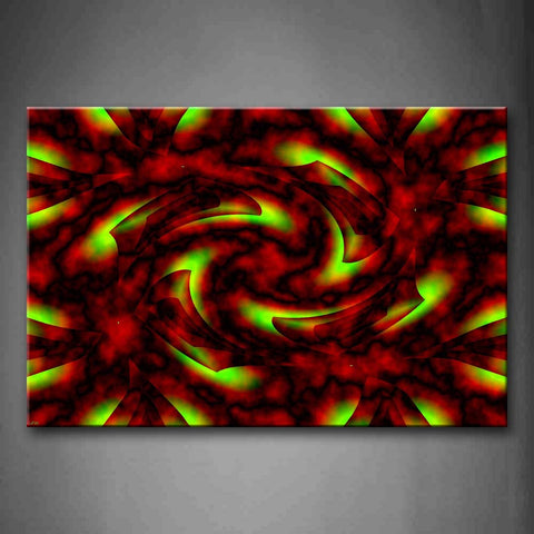 Fractal Red Green Abstract Wall Art Painting The Picture Print On Canvas Abstract Pictures For Home Decor Decoration Gift 