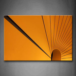 Yellow Orange Abstract Orange Like A Tunnel Wall Art Painting Pictures Print On Canvas Abstract The Picture For Home Modern Decoration 