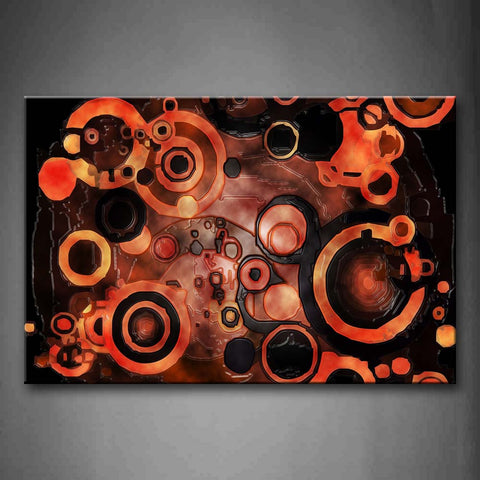 Abstract Black And Yellow Circles Wall Art Painting The Picture Print On Canvas Abstract Pictures For Home Decor Decoration Gift 